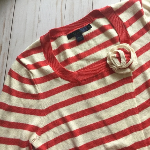 BODEN Asymmetrical Striped Cotton Sweater size 8 - Picture 3 of 9